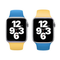 Патриотический ремешок на Apple watch 38/40/41mm Sport Band S/M Yellow / Surf blue Патриотический ремешок на Apple watch 38/40/41mm Sport Band S/M Yellow / Surf blue